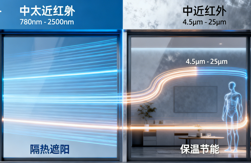 近紅外與中遠(yuǎn)紅外在玻璃領(lǐng)域的核心差異解析